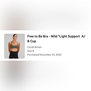 Lululemon free to be wild bra